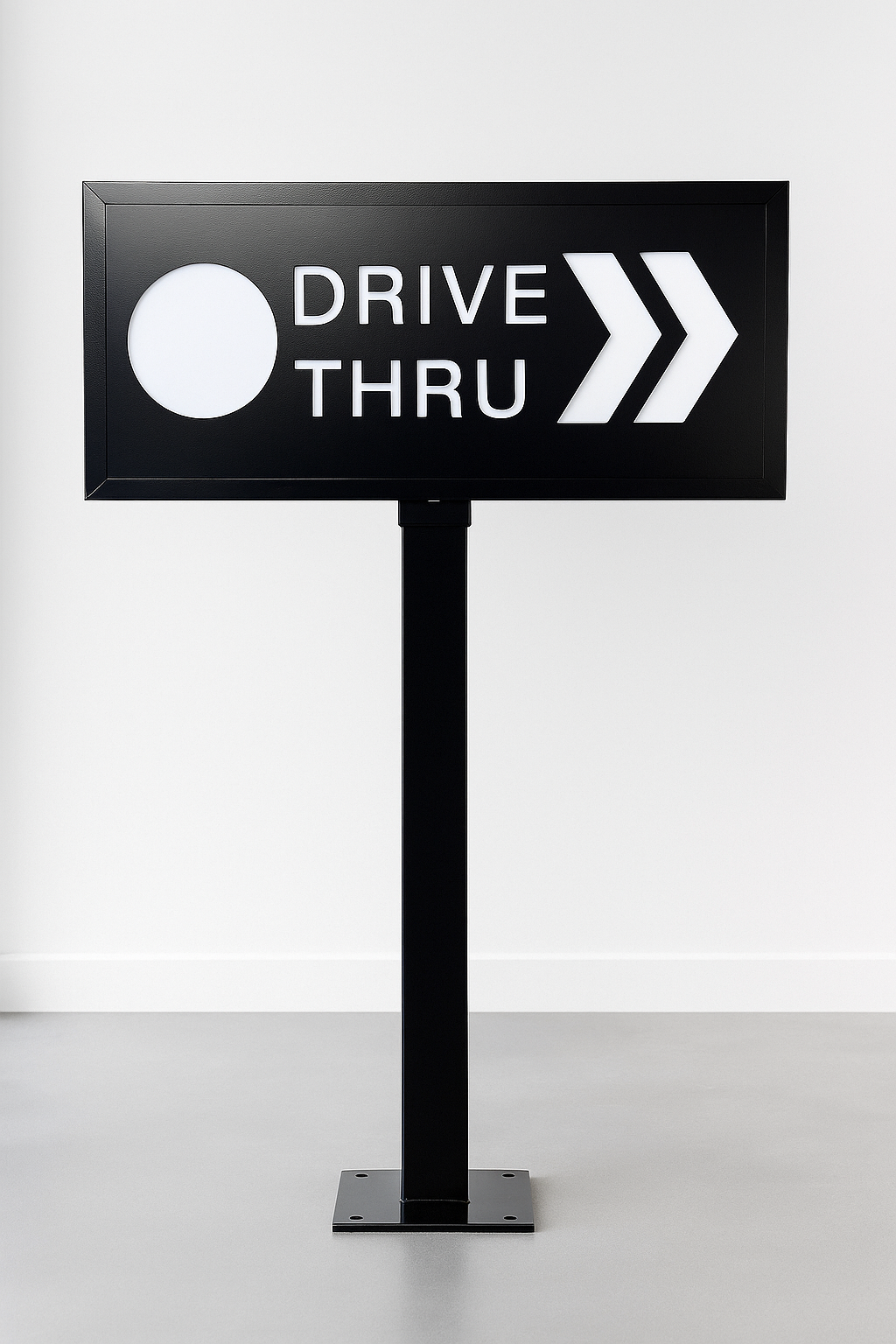 Double Sided Drive-Thru Sign – Aluminum & Metal with Lightbox