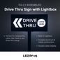 Double Sided Drive-Thru Sign – Aluminum & Metal with Lightbox