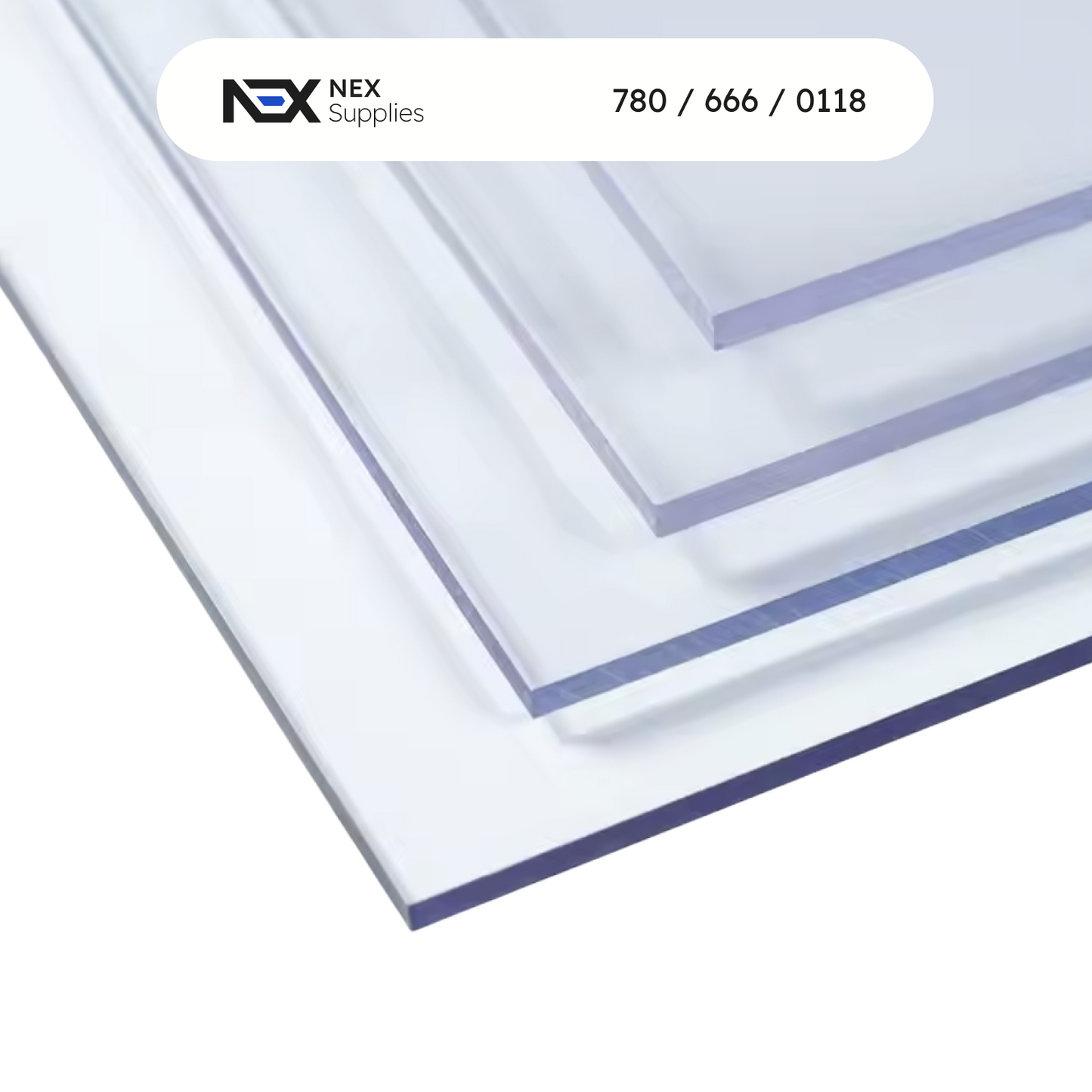 Clear Polycarbonate Sheets – 1.2 mm/ 3mm/ 4.5mm/ 5mm/ 6mm/ 10mm